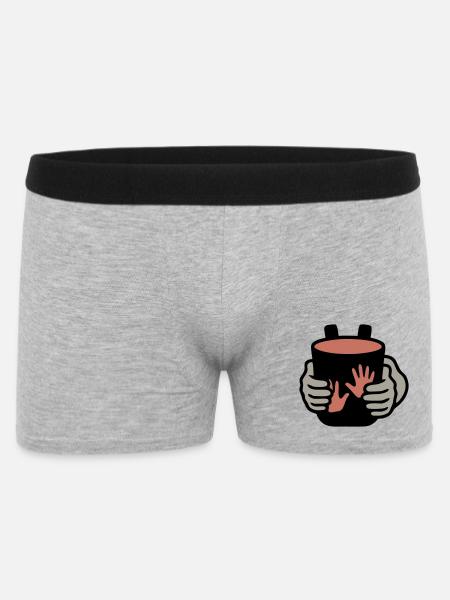 Chalkbag Klettern Bouldern Kletterhalle - Männer Boxer Shorts - Grau meliert