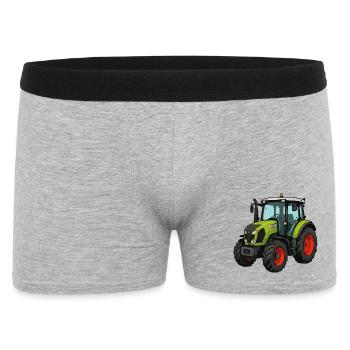 Dessin animé du tracteur vert - Boxer Homme - gris chiné - Devant