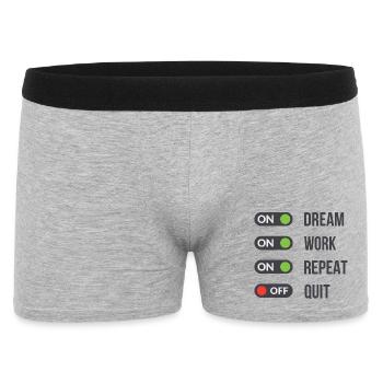 Répète de rêve : Arrêter de motiver - Boxer Homme - gris chiné - Devant