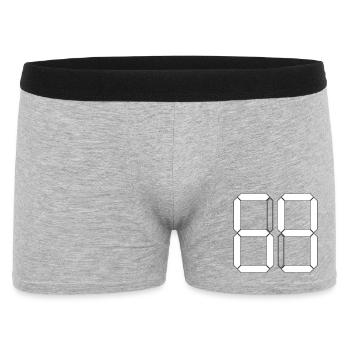 NUMBER 69 Sixty-Nine Gift Digital - Men's Boxer Shorts - heather grey - Front
