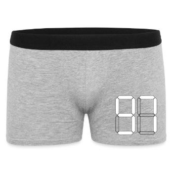 NUMMER 97 Siebenundneunzig Geschenk Digital - Männer Boxer Shorts - Grau meliert - Vorne