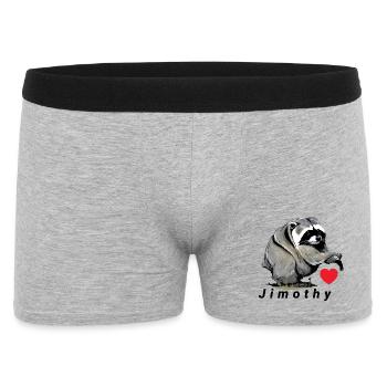 Conception du cœur de Jimothy Suricate - Boxer Homme - gris chiné - Devant