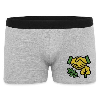 Poignée de main Logo de la Forêt Naturelle - Boxer Homme - gris chiné - Devant