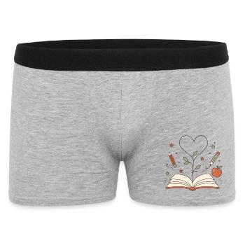 Heart tree from book – creativity blossoms - Men's Boxer Shorts - heather grey - Front