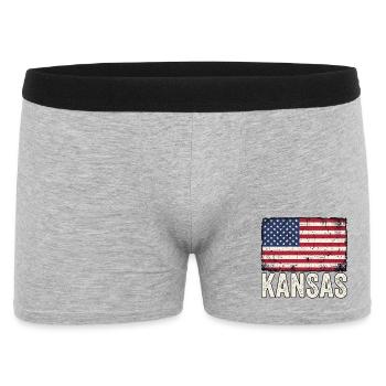 États-Unis, Kansas - Boxer Homme - gris chiné - Devant