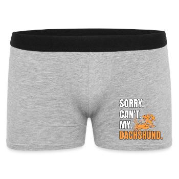 Teckel Dackel - Boxer Homme - gris chiné - Devant