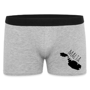 malta - Männer Boxer Shorts - Grau meliert - Vorne