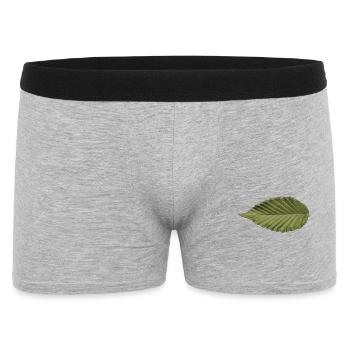 Leaf Structure Olive Green Pattern - Men's Boxer Shorts - heather grey - Front