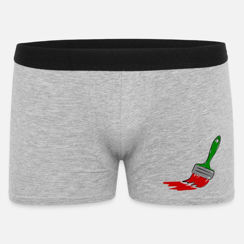 Maler Pinsel - Männer Boxer Shorts - Grau meliert