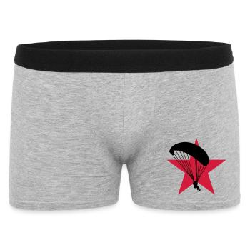 Gleitschirmfliegen / Gleitschirm / Paragliding / - Männer Boxer Shorts - Grau meliert - Vorne