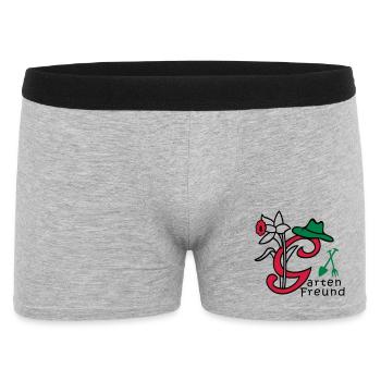 Garten, Buchstabe G, Natur - Männer Boxer Shorts - Grau meliert - Vorne