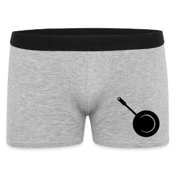 Bratpfanne - Männer Boxer Shorts - Grau meliert - Vorne