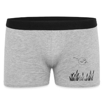 Love of nature - birds, sun, reeds - Men's Boxer Shorts - heather grey - Front