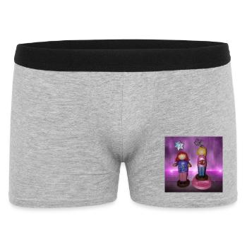 Glitzernde Fantasiefiguren Duo - Männer Boxer Shorts - Grau meliert - Vorne