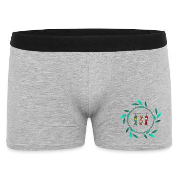 SARDINE. FISH. APRIL FOOL. EASTER. SEA - Men's Boxer Shorts - heather grey - Front