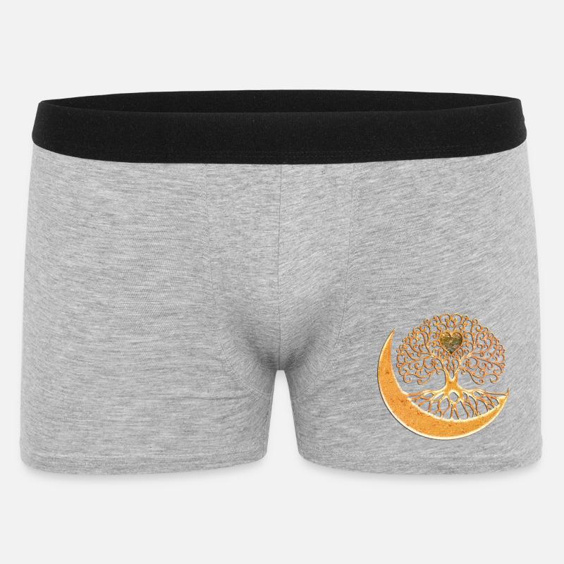Wunderbares und elegantes Baumleben - Männer Boxer Shorts - Grau meliert