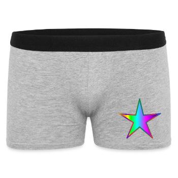 ETOILE. ETOILES. STAR. FÊTE. ANNIVERSAIRE. NOËL - Boxer Homme - gris chiné - Devant