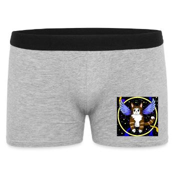 Angel cat in space. - Men's Boxer Shorts - heather grey - Front