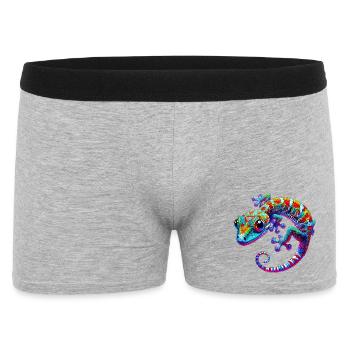 Gecko - Männer Boxer Shorts - Grau meliert - Vorne