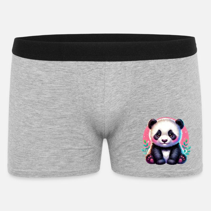 Panda - Boxer Homme - gris chiné