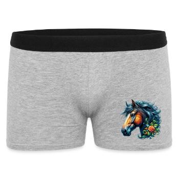 Horse - Men's Boxer Shorts - heather grey - Front
