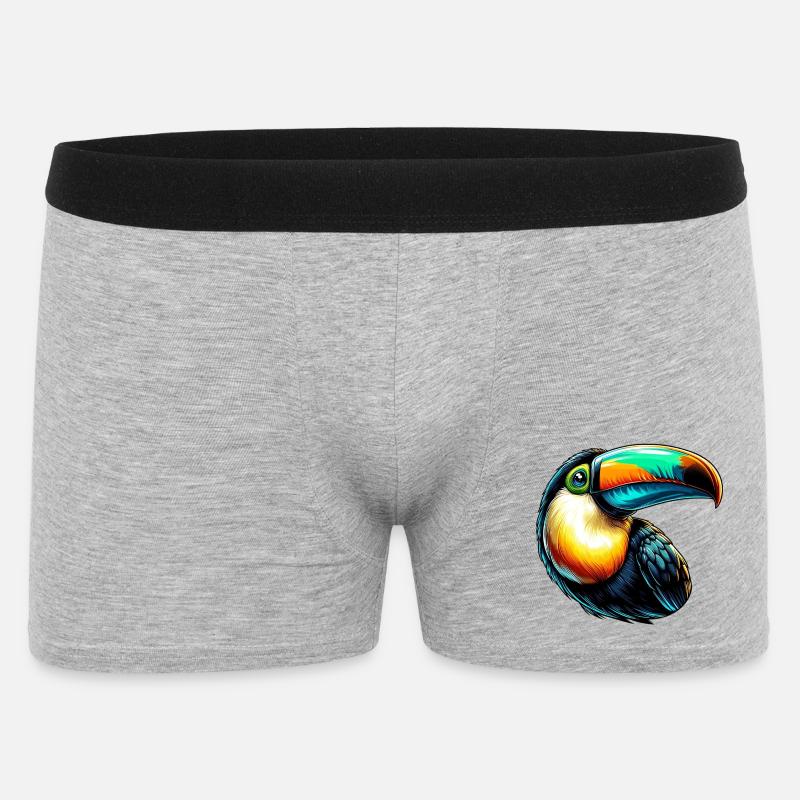 Tukan - Männer Boxer Shorts - Grau meliert