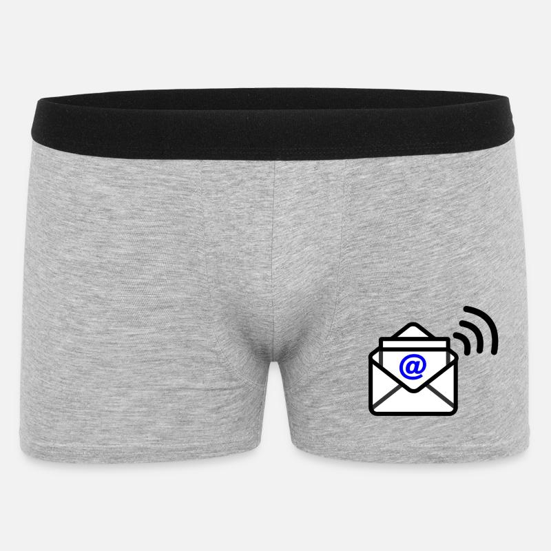 Logo E-Mail - Männer Boxer Shorts - Grau meliert