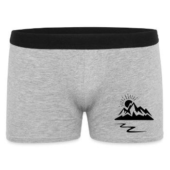 Logo de la montagne - Boxer Homme - gris chiné - Devant