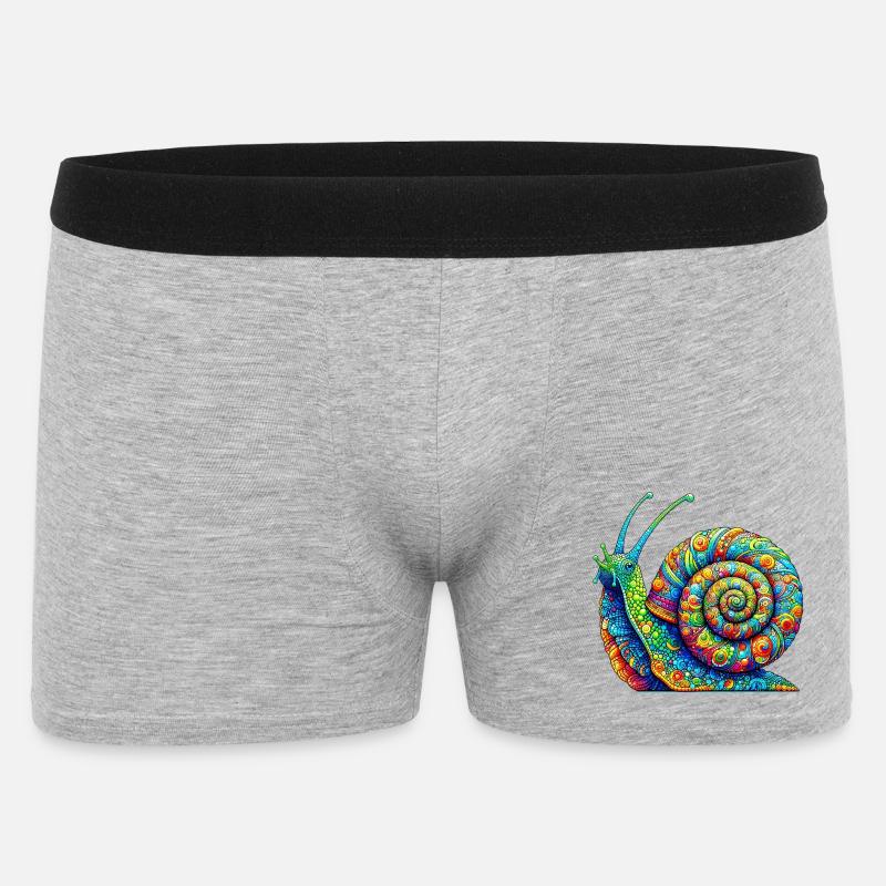 Escargot - Boxer Homme - gris chiné