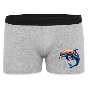 Delfin - Männer Boxer Shorts - Grau meliert - Vorne