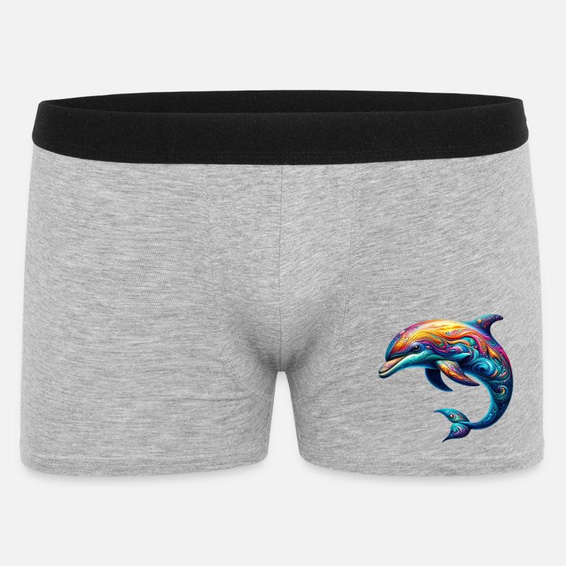 Dolphin - Men's Boxer Shorts - heather grey