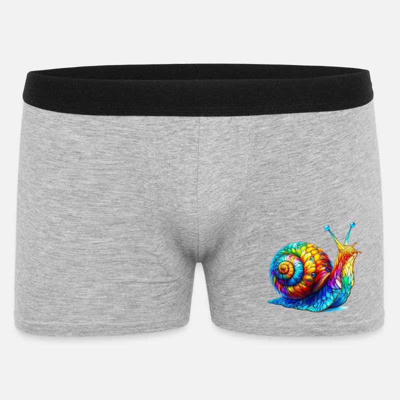 Escargot - Boxer Homme - gris chiné