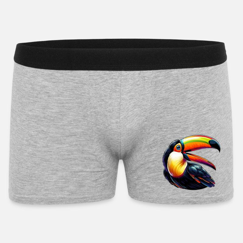 Tukan - Männer Boxer Shorts - Grau meliert