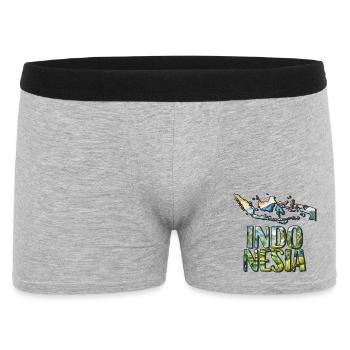 Carte à l’aquarelle Indonésie - Boxer Homme - gris chiné - Devant