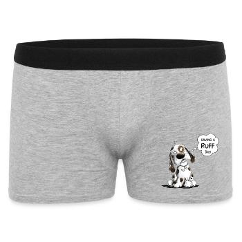 Nope Dog Saying Having A Ruff Day - Men's Boxer Shorts - heather grey - Front