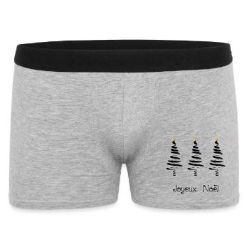 SAPIN. NOËL. MERRY CHRISTMAS. BONNE ANNEE - Boxer Homme - gris chiné - Devant