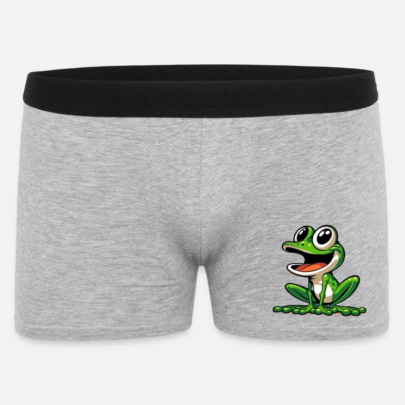 Frosch - Männer Boxer Shorts - Grau meliert