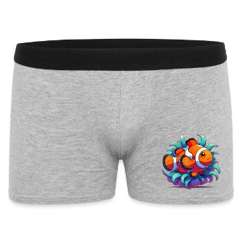 Clownfisch - Männer Boxer Shorts - Grau meliert - Vorne