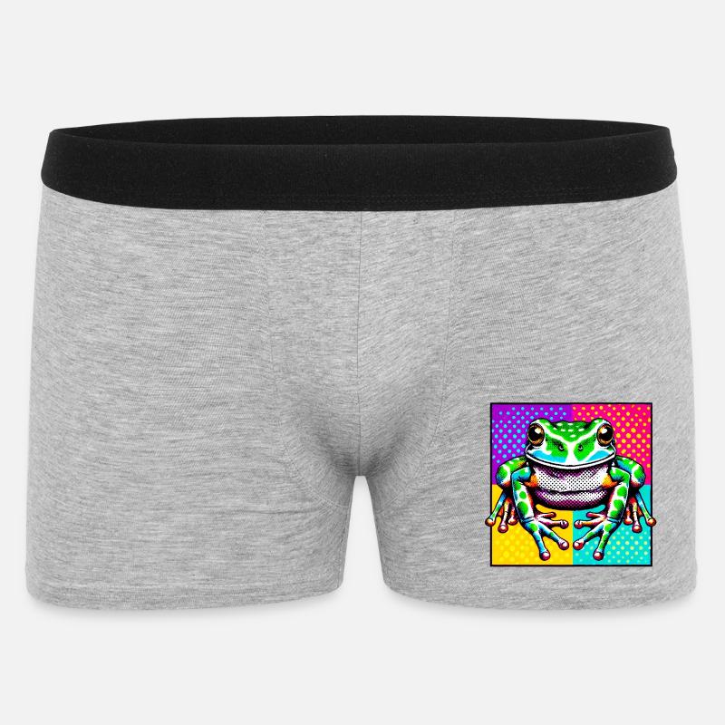 Frosch - Männer Boxer Shorts - Grau meliert