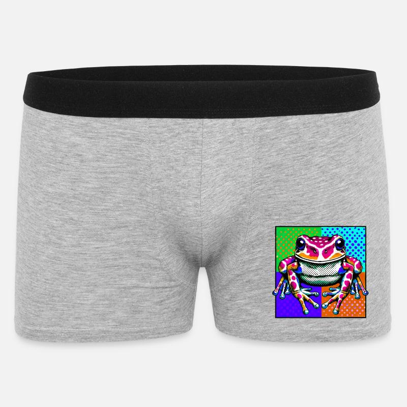 Frosch - Männer Boxer Shorts - Grau meliert