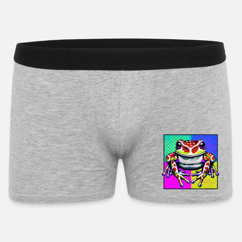 Frosch - Männer Boxer Shorts - Grau meliert