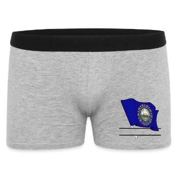 Flag New Hampshire text banner - Men's Boxer Shorts - heather grey - Front
