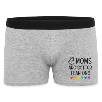 LGBTQ Pride Month - Zwei Mütter sind besser als eine - Männer Boxer Shorts - Grau meliert - Vorne