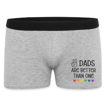 LGBTQ Pride Month - Two Dads Are Better Than One - Men's Boxer Shorts - heather grey - Front