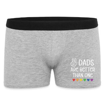 LGBTQ Pride Month - Two Dads Are Better Than One - Men's Boxer Shorts - heather grey - Front