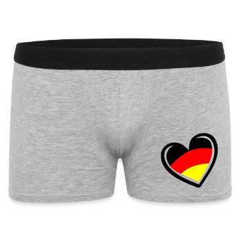 Herz Germany - Männer Boxer Shorts - Grau meliert - Vorne
