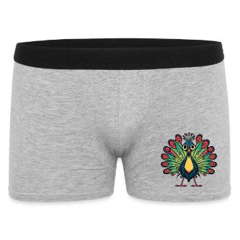 Peacock Bird Halloween Comic Funny - Men's Boxer Shorts - heather grey - Front