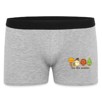 Tis the Season Cute Holiday Crew, Xmas  - Men's Boxer Shorts - heather grey - Front