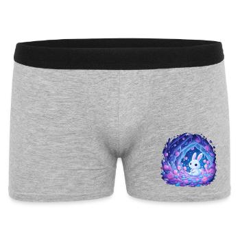 Moonlight Rabbit in the Rose Forest - Men's Boxer Shorts - heather grey - Front