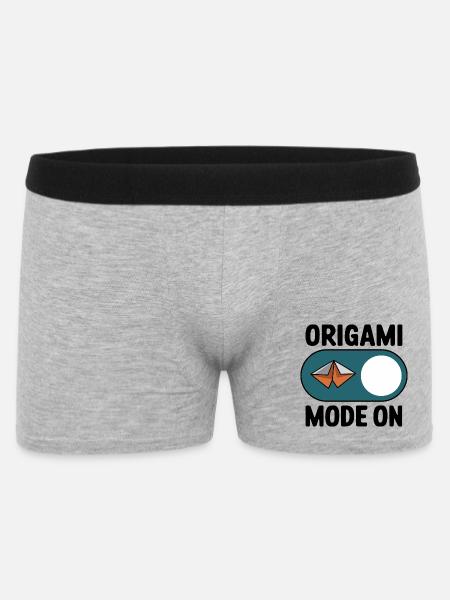 Origami-mode på papir foldehobby som udtryk for - Boxer Shorts til mænd - grå meleret